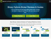 Tablet Screenshot of binaryoptioninsights.com